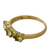 Gold vermeil peridot three-stone ring, 'Ode' - Gold vermeil peridot three-stone ring
