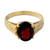 Gold vermeil garnet solitaire ring, 'Royal Red' - Handcrafted Gold Vermeil and Garnet Solitaire Ring