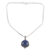 Lapis lazuli pendant necklace, 'Sea of Serenity' - Lapis Lazuli Pendant Necklace in Silver Setting