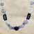 Onyx and labradorite beaded necklace, 'Mysterious Moonlight' - Onyx and labradorite beaded necklace thumbail