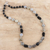 Onyx and labradorite beaded necklace, 'Mysterious Moonlight' - Onyx and labradorite beaded necklace (image 2b) thumbail