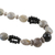 Onyx and labradorite beaded necklace, 'Mysterious Moonlight' - Onyx and labradorite beaded necklace (image 2d) thumbail