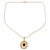 Gold vermeil and garnet choker, 'Golden Goddess' - Handcrafted Vermeil and Garnet Necklace Golden Jewelry (image 2b) thumbail