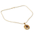 Halsband aus Gold-Vermeil und Granat - Handgefertigter goldener Schmuck aus Vermeil- und Granat-Halskette