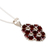 Garnet flower necklace, 'Glorious' - Handcrafted Floral Sterling Silver and Garnet Necklace (image 2c) thumbail