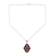 Garnet flower necklace, 'Glorious' - Handcrafted Floral Sterling Silver and Garnet Necklace (image 2d) thumbail