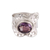 Amethyst wrap ring, 'Her Majesty' - Sterling Silver Wrap Amethyst Ring India Jewelry (image 2a) thumbail