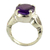 Amethyst cocktail ring, 'Ode to Love' - Amethyst Heart Cocktail Ring from India