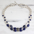 Pearl and lapis lazuli strand necklace, 'Delhi Princess' - Pearl and lapis lazuli strand necklace thumbail