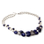 Pearl and lapis lazuli strand necklace, 'Delhi Princess' - Pearl and lapis lazuli strand necklace