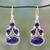 Lapis lazuli dangle earrings, 'Love Foretold' - Sterling Silver jewellery Lapis Lazuli Earrings thumbail