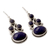 Lapis lazuli dangle earrings, 'Love Foretold' - Sterling Silver jewellery Lapis Lazuli Earrings (image 2b) thumbail