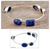 Lapis lazuli bangle bracelet, 'Depth' - Sterling Silver Bangle Bracelet with Lapis Lazuli  thumbail