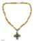Citrine pendant necklace, 'Mughal Cross' - Silver and Citrine Pendant Necklace (image 2a) thumbail