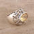 Men's citrine ring, 'Prosperity' - Men's Sterling Silver Domed Ring with Citrine  thumbail