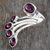 Garnet wrap ring, 'Wings' - 5 Stone Garnet Wrap Wring (image 2) thumbail