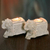 Soapstone candleholders, 'Versatile Elephants' (pair) - Soapstone candleholders (image 2) thumbail