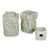 Soapstone candleholders, 'Baby Elephants' (pair) - Natural Soapstone Hand Carved Candle Holders (Pair) thumbail