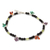 Onyx and carnelian anklet, 'Sweet Berries' - Onyx and carnelian anklet