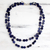 Lapis lazuli strand necklace, 'Blue Universe' - Lapis lazuli strand necklace thumbail