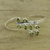 Peridot cuff bracelet, 'Forest Fern' - Sterling Silver Cuff Peridot Bracelet Modern Jewelry thumbail