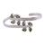 Peridot cuff bracelet, 'Forest Fern' - Sterling Silver Cuff Peridot Bracelet Modern Jewelry (image 2a) thumbail