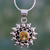 Citrine pendant necklace, 'Star' - Citrine Necklace Artisan Sterling Silver Jewelry from India