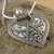 Sterling silver pendant necklace, 'Mighty Heart' - Sterling Silver Necklace Indian Ethnic Jewelry (image 2b) thumbail