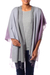 Silk and wool shawl, 'Lavender Charm' - Silk and wool shawl thumbail