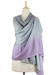 Silk and wool shawl, 'Lavender Charm' - Silk and wool shawl (image 2d) thumbail