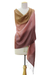 Silk and wool shawl, 'Natural Radiance' - Silk Wool Blend Wrap Hand Loomed Shawl (image 2c) thumbail