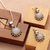 Rainbow monstone jewelry set, 'Goddess' - Sterling Silver Rainbow Moonstone Jewelry Set thumbail