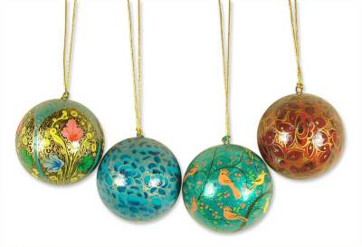 Ornaments, 'Cheerfulness' (set of 4) - Ornaments (Set of 4)