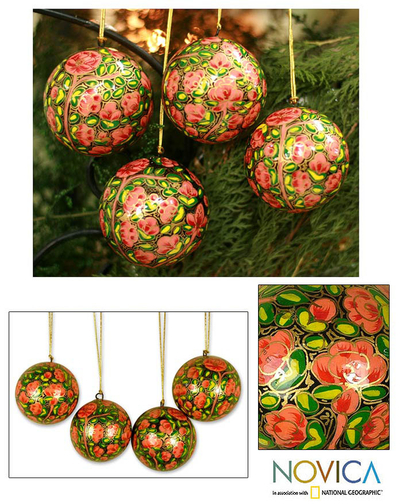 Ornaments, 'Season of Love' (set of 4) - Ornaments (Set of 4)
