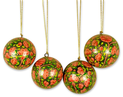 Ornaments, 'Season of Love' (set of 4) - Ornaments (Set of 4)