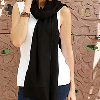 Featured review for Wool scarf, Smart in Ebony