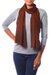 Wool scarf, 'Smart in Chocolate Brown' - Wool scarf