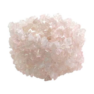 Rose Quartz Wristband Bracelet Artisan Crafted in India