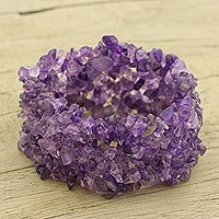 Featured review for Amethyst stretch bracelet, Wisteria
