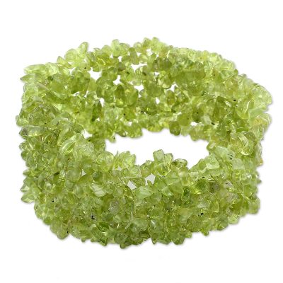 Artisan Crafted Stretch Peridot Bracelet