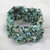 Turquoise stretch bracelet, 'Skylark' - Natural Turquoise Stretch Bracelet India Beaded Jewelry (image 2) thumbail