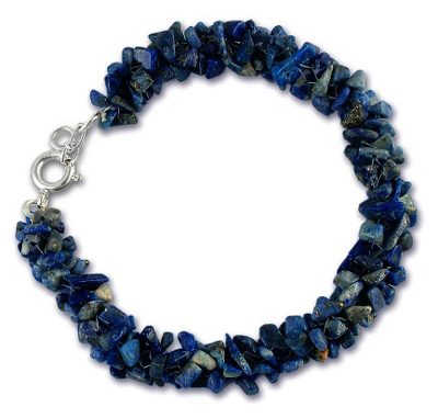 Lapis lazuli beaded bracelet