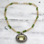 Citrine, peridot, and lemon quartz pendant necklace, 'Stunning Sunflower' - Peridot and Citrine Silver Pendant Necklace (image 2) thumbail