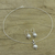 Pearl jewelry set, 'Honesty' - Bridal Sterling Silver Pearl Jewelry Set from India (image 2b) thumbail