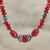 Carnelian strand necklace, 'Ardent' - Carnelian strand necklace thumbail
