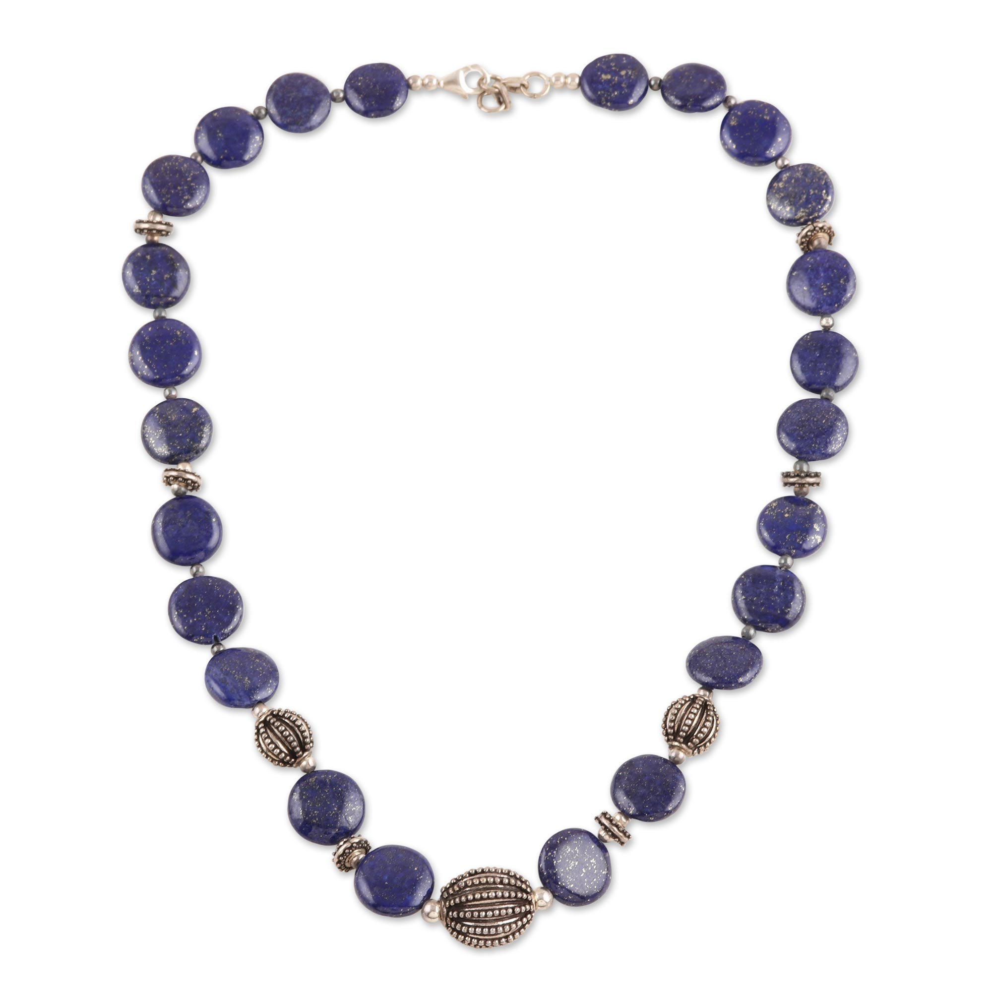 UNICEF Market | Lapis Lazuli Beaded Necklace from India - Starry Night