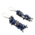 Lapis lazuli waterfall earrings, 'Rejoice' - Lapis Lazuli Earrings Hand Crafted with Sterling Silver  (image 2b) thumbail