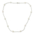 Pearl station necklace, 'Jaipur Moons' - Handcrafted Bridal Sterling Silver Station Pearl Necklace thumbail