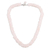 Rose quartz beaded necklace, 'Aura' - Hand Made Beaded Rose Quartz Necklace