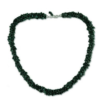 Malachite beaded necklace